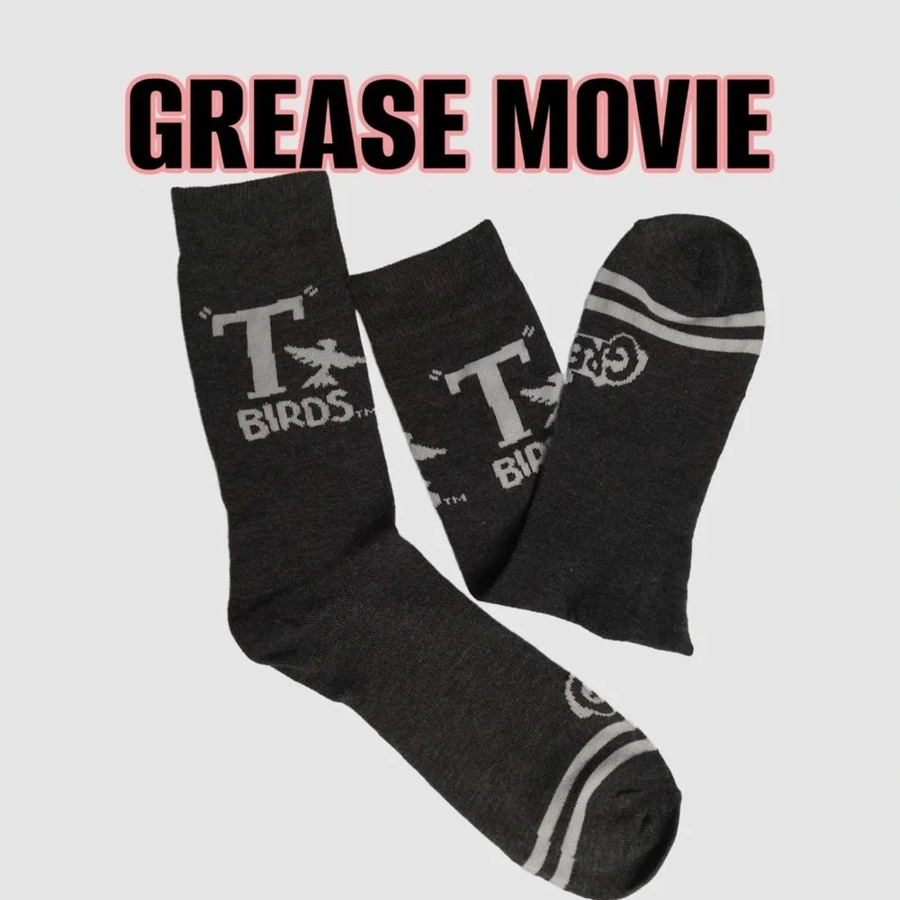 Grease Movie Pink and Gray Socks Set